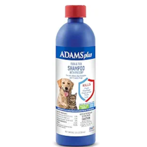 Adams Plus Flea & Tick Shampoo with Precor for Cats, Kittens, Dogs & Puppies Over 12 Weeks Of Age Sensitive Skin Flea Treatment | Kills Adult Fleas, Flea Eggs, Ticks, and Lice| 12 Ounces