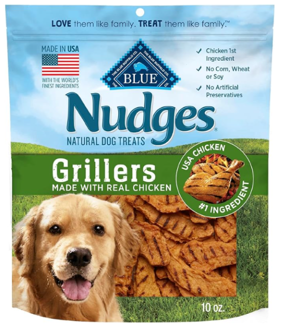 Blue Buffalo Nudges Grillers Natural Dog Treats Made with Real Chicken